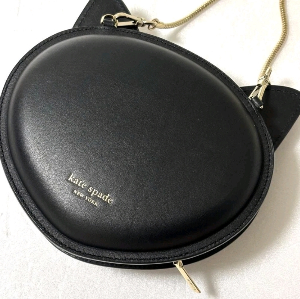 Kate Spade New York Meow Cat Black Crossbody Bag Rare Used - Picture 4 of 6